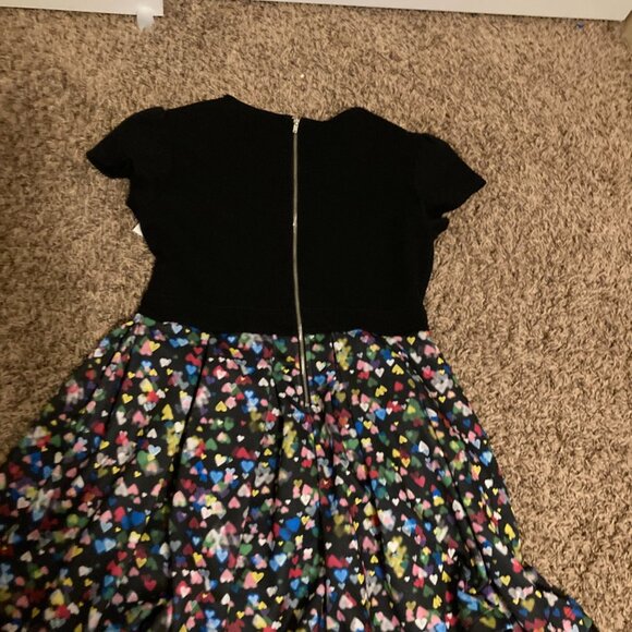 Jem and The Holograms Dress XL Xtra Large 14-16 Black Top Heart Print Skirt 90's - Picture 3 of 3